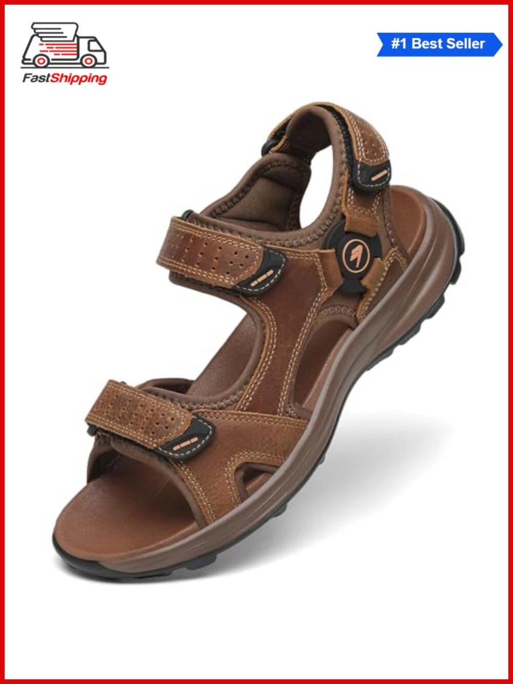 ✨Men's Athletic Sandals Hiking Open Toe Walking Water Shoes Leather